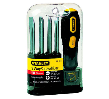  史丹利STANLEY手工具 › 紧固类工具 › 10件套换头螺丝批