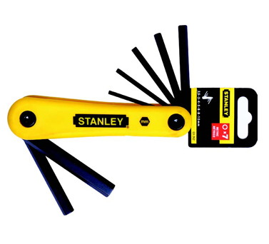 史丹利STANLEY手工具 › 紧固类工具 › 7件套公制折叠式内六角扳手2.5-10mm