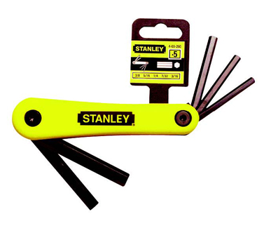史丹利STANLEY手工具 › 紧固类工具 › 5件套英制折叠式内六角扳手