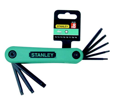 史丹利STANLEY手工具 › 紧固类工具 ›8件套折叠式花形扳手